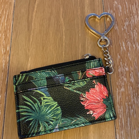 Victoria's Secret Tropical Pattern Card Holder Key Chain - Picture 3 of 6